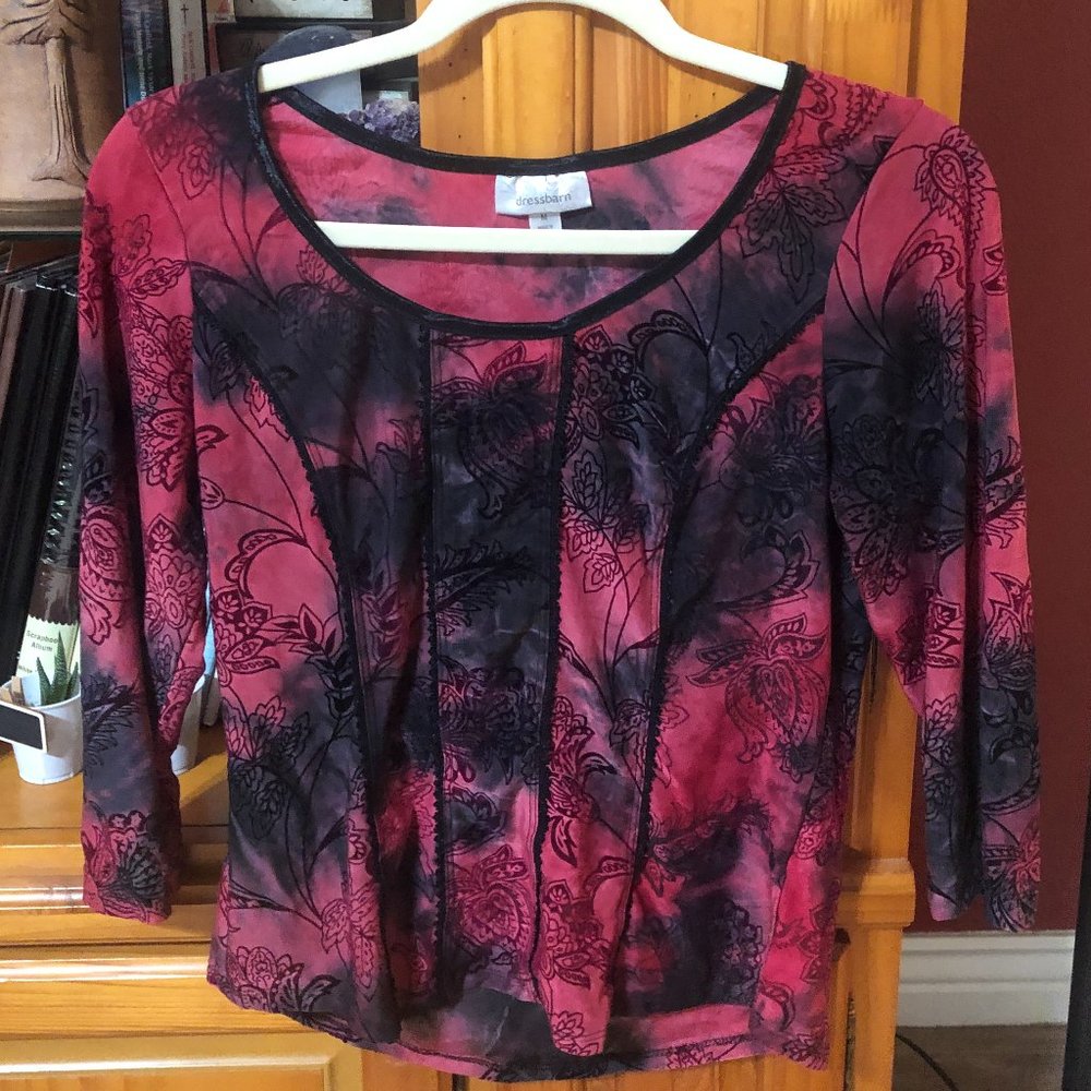 Dress Barn Medium Dressy Pink Blouse